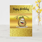 Carte Potates de caractère avec poils verts (Fleur jaune)