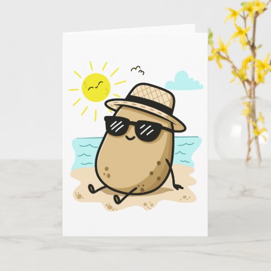 Carte Potato On The Beach Summer Vibes (Fleur jaune)