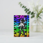 Carte potelée "de paix d'arc-en-ciel" (Debout devant)