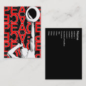 Carte potelée "de paix rouge" (Devant / Derrière)