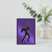 " Carte potelée majestueuse "pourpre (Debout devant)