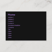 " Carte potelée majestueuse "pourpre (Dos)