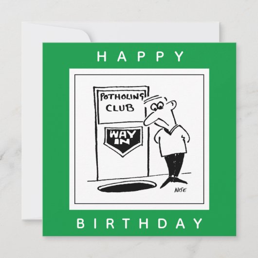 Carte Potholing Club Entrée au sol ￼ dessin (Devant)