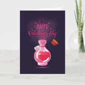 Carte Potion d'amour rose Joyeux Valentines Jour Plié Ca (Devant)
