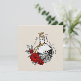 Carte Potion d'amour sorcière gothique