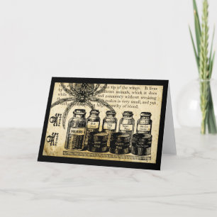 Carte Potions Araignée Crâne Croix Os Poison