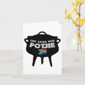 Carte Potjie Afrique du Sud Potjiekos Stew Braai (Fleur jaune)