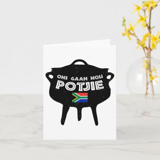 Carte Potjie Afrique du Sud Potjiekos Stew Braai (Fleur jaune)