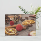 Carte Potpourri de Noël personnalisée (Debout devant)