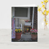 Carte Pots à fleurs, Porches et lucioles (Fleur jaune)