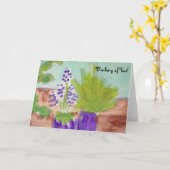 Carte Pots bleus (Fleur jaune)