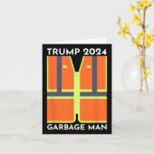 Carte Poubelle drôle de l'homme Trump 2024 Patriotes Sup (Fleur jaune)
