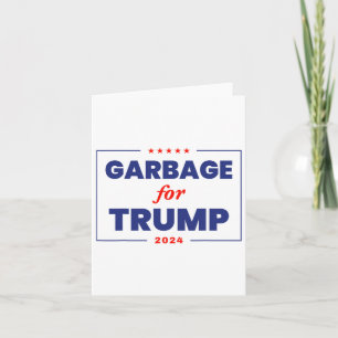 Carte Poubelle pour Trump 2024 Drôle Supporter de Trump