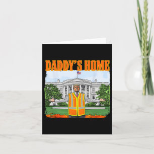 Carte Poubelle pour Trump Drôle Papa est à la maison Tru
