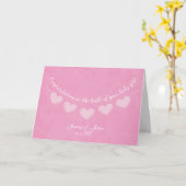 Carte poubelle rose félicitations fille (Fleur jaune)