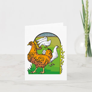 Carte Poulailler de poulets frais de la ferme Scène de c