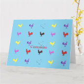 Carte Poules de poulet Thunder_Cove (Fleur jaune)