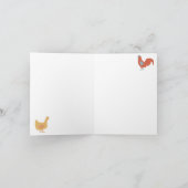 Carte Poules et poussins mignons (Intérieur)