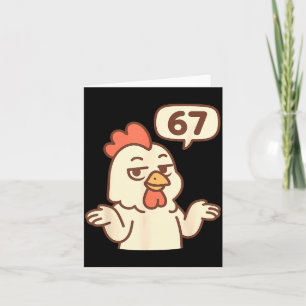 Carte Poulet 67 Mème Six Sept Drôle Gen Alpha 