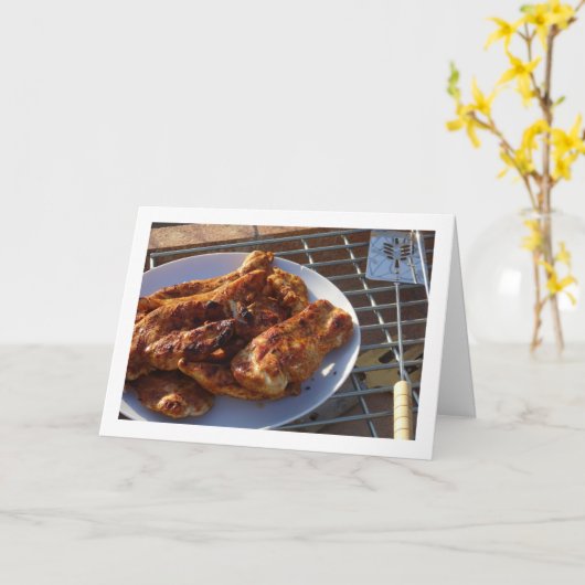 Carte Poulet barbecue (Fleur jaune)