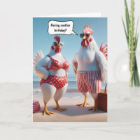 Poulet D'Humour Anniversaire Sur La Plage