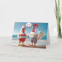 Poulet D'Humour Anniversaire Sur La Plage