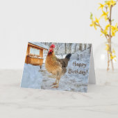 Carte Poulet Dignifié Joyeux Anniversaire (Fleur jaune)