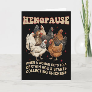 Carte Poulet Drôle Ménopause De La Poule Amoureux De La