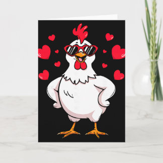 Carte Poulet drôle Saint Valentin Cœur Célibataires Humo