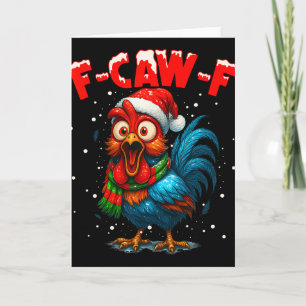 Carte Poulet F-caw-f Coq Café Noël Fca