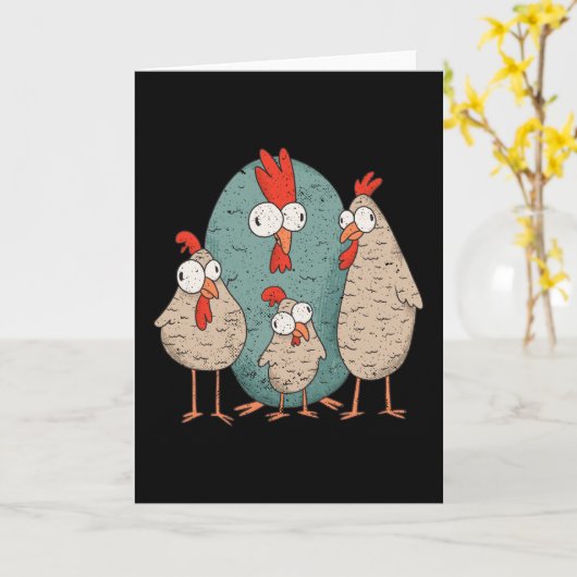 Carte poulet fou (Fleur jaune)