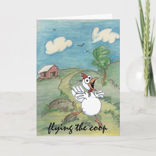 Carte poulet humoristique (Devant)