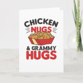 Carte Poulet Nugs Et Grammy Hugs Drôle Nourriture Nugget (Devant)