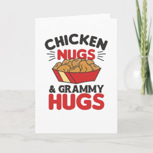 Carte Poulet Nugs Et Grammy Hugs Drôle Nourriture Nugget
