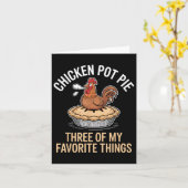 Carte Poulet Pot À Tarte Trois De Mes Choses Préférées D (Fleur jaune)