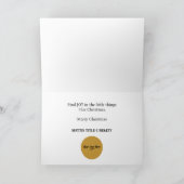 Carte Poulet sur À feuillage persistant avec baies rouge (Intérieur)