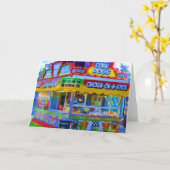 Carte Poulet sur un bâton à l'état de l'Indiana juste (Fleur jaune)