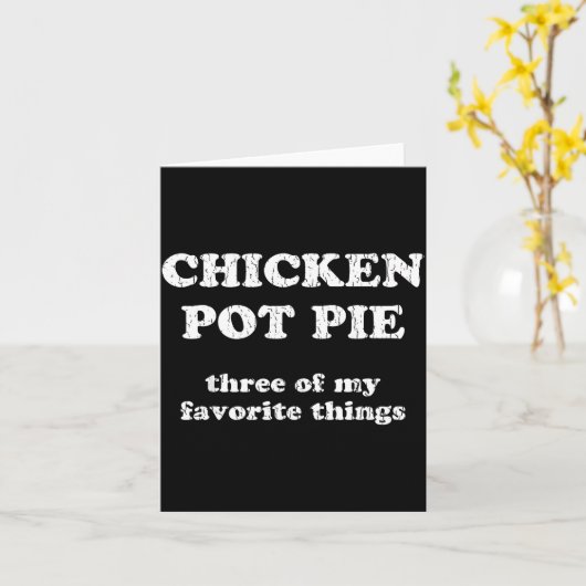 Carte Poulet T E Trois de mes choses préférées Drôle T E (Fleur jaune)