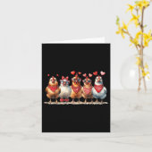 Carte Poulet Valentines Day Love Valentine Coeurs mignon (Fleur jaune)