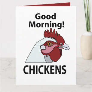 Carte Poulets Bon Matin Drôle Poulets