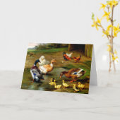 Carte Poulets, Canards Et Canards À La Ferme (Fleur jaune)