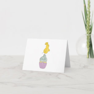 Carte Poulets de Pâques, poulets sur Cupcake BLANK