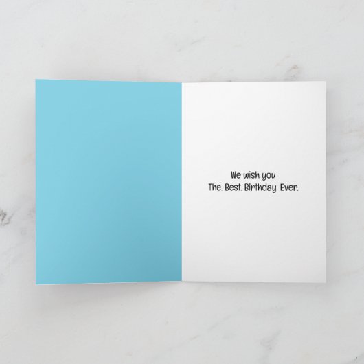 Carte Poulets de plage d'anniversaire en maillots de bai (Intérieur)