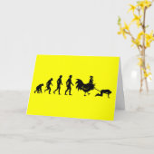 Carte Poulets humoristiques (Fleur jaune)