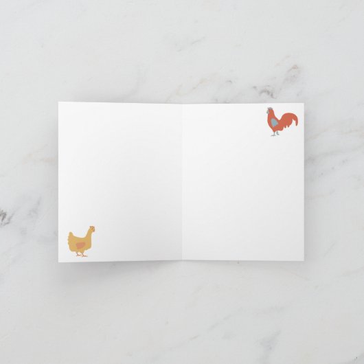Carte Poulets mignons, poules et poussins (Intérieur)