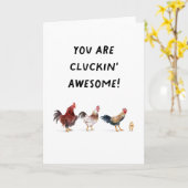 Carte Poulets Tu Es Un Poumon Félicitations (Fleur jaune)