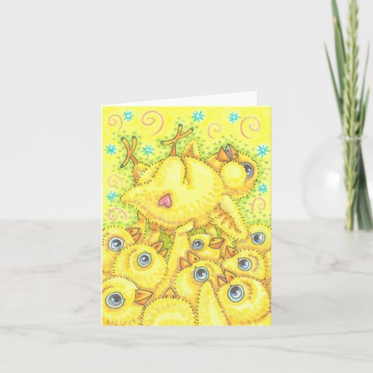 CARTE POULETTE ROCK, CARTE DE PRINTEMPS MOSH PIT V (Devant)