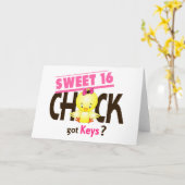 Carte Poulette Sweet 16 1 (Fleur jaune)