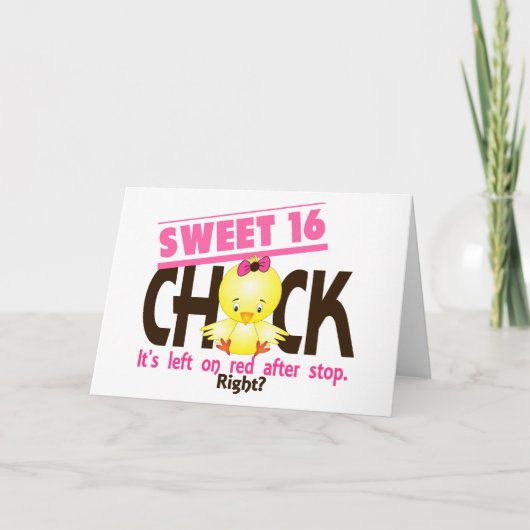 Carte Poulette Sweet 16 2 (Devant)