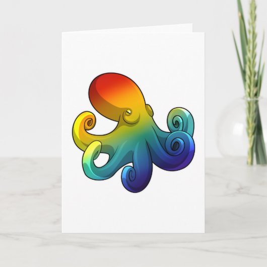 Carte Poulpe arc-en-ciel (Devant)